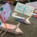 Part of the Athena's Owls fleet of rainbow triremes